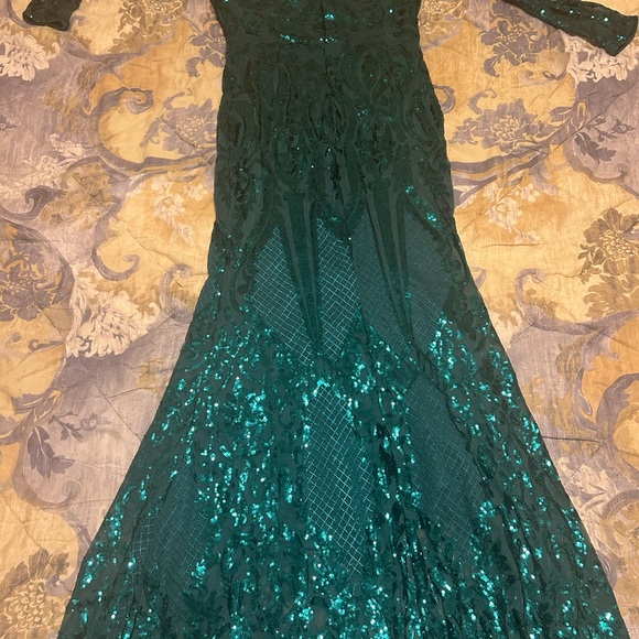 Green long mermaid style - Picture 3 of 8